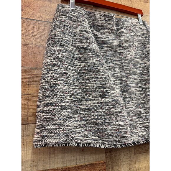 Loft Womens Tweed Skirt Size M Gray & Black - Picture 3 of 8